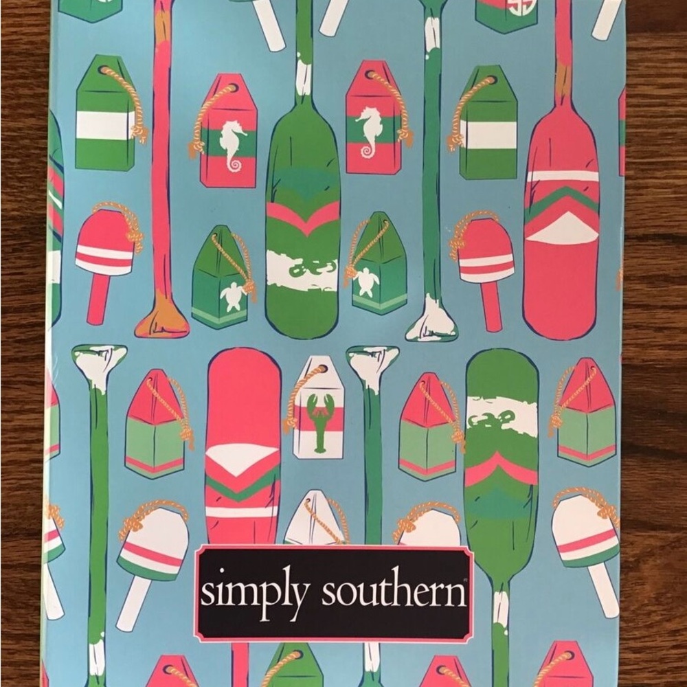 Simply Southern Paddle Print Spiral Bound Notebook‎ new